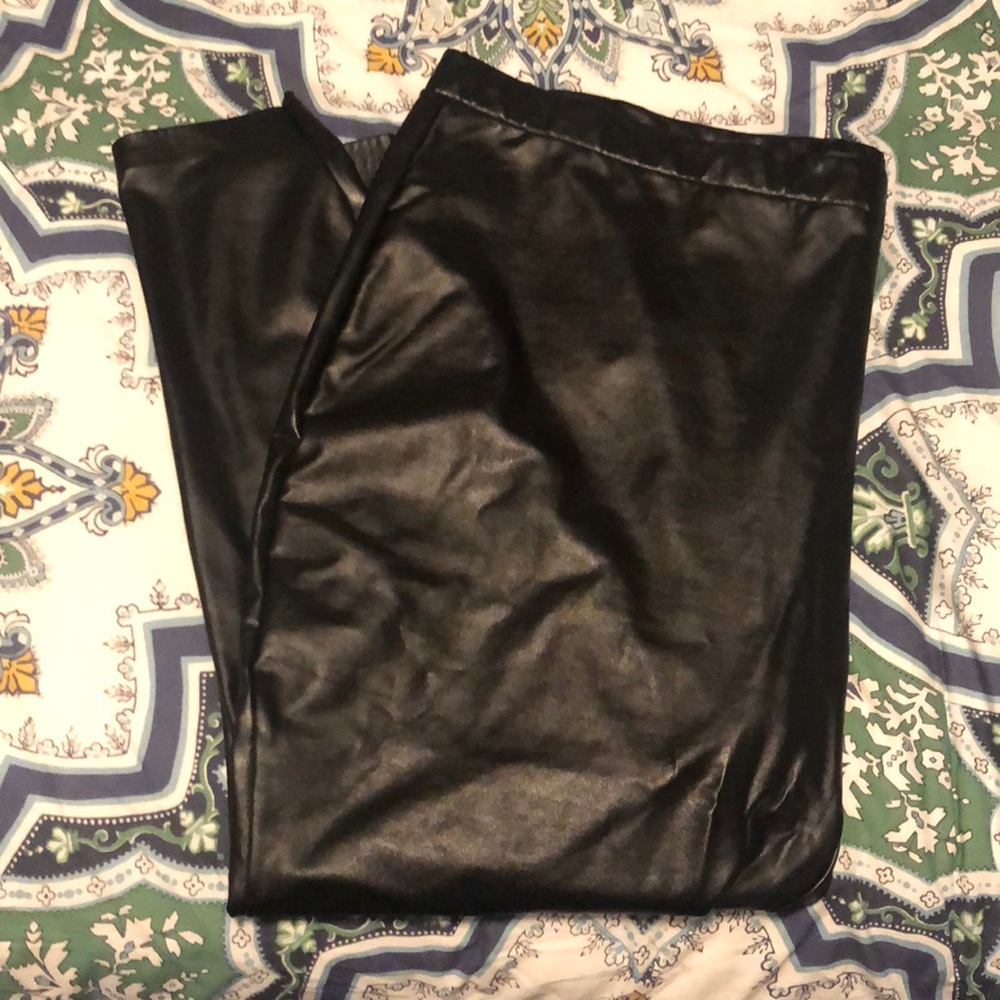 Eloquii Black Faux Leather Leggings